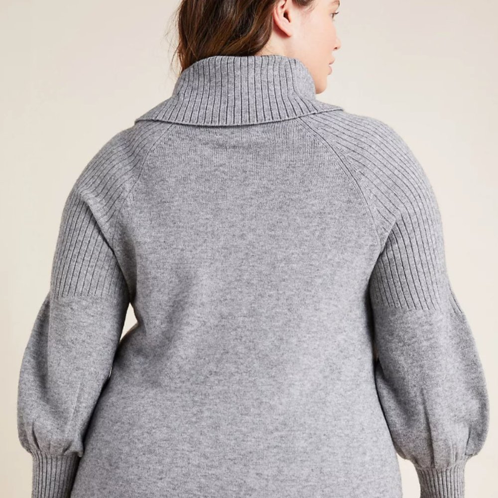 Anthropologie grey knit tunic 1X